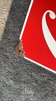 Rare Vintage Enjoy Coca-Cola Coke Porcelain Advertisement Sign