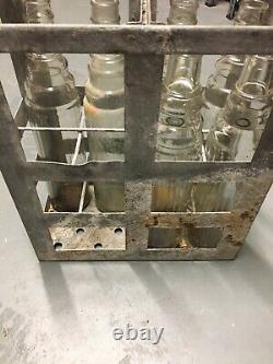 Rare Vintage Esso Essolube Bottle Crate complete with 6 quart Motor Oil bottles