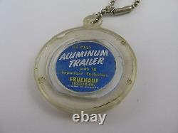 Rare Vintage FRUEHAUF Co. Road Star Aluminum Trailer Advertising Keychain