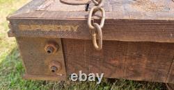 Rare Vintage Factory Rail Cart Miniature, Superdry Advertising Shop Display Prop