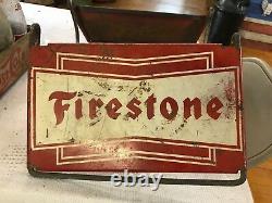 Rare Vintage Firestone Tire Display Sign Nice Logo Sbwimdow