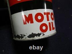 Rare Vintage Fleet Motor Oil 1 Quart Race Car Graphic Can Original Kansas