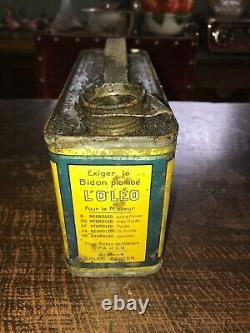 Rare Vintage French Negroleo Oleo Oil Can / Boite ancienne Oleo Negroleo