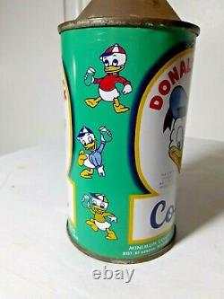 Rare Vintage General Beverages Donald Duck Cola cone top soda can with Cap Disney