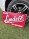 Rare Vintage Geniune Lundell Distributor Enamel Sign Tractor