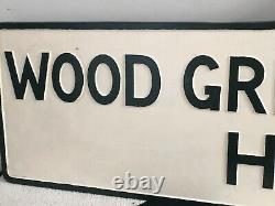 Rare Vintage Giant Cast Iron Hospital Advertising Sign Retro Art Deco Industrial