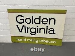 Rare Vintage Golden Virginia Hand Rolled Tobacco Aluminium Advertising Sign