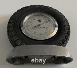 Rare Vintage Goodyear Tyre And Barometer Working 6in Diam. 60's