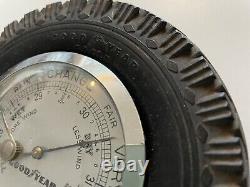 Rare Vintage Goodyear Tyre And Barometer Working 6in Diam. 60's