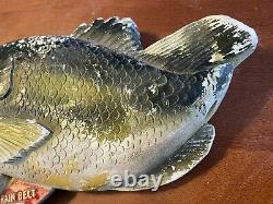 Rare Vintage Grain Belt Beer Advertising Chalkware Fish Largemouth Bass