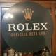 Rare Vintage Green Rolex Dealer Shop Display Advertising Sign Enamel 24 / S020