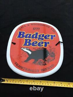 Rare Vintage Hall & Woodhouse Ltd 1777 Badger Beer Metal Advertising Beer Sign