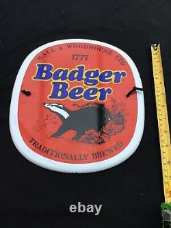 Rare Vintage Hall & Woodhouse Ltd 1777 Badger Beer Metal Advertising Beer Sign