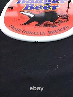 Rare Vintage Hall & Woodhouse Ltd 1777 Badger Beer Metal Advertising Beer Sign