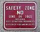 Rare Vintage Indiana DNR Safety Zone Sign 14x12