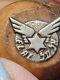 Rare! Vintage Israel Airlines El Al Advertising Olive Wood Keychain & Compass