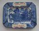 Rare Vintage Jamie Stuart Scotch Whisky Blue on White Willow Pattern Ashtray