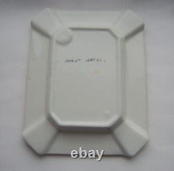 Rare Vintage Jamie Stuart Scotch Whisky Blue on White Willow Pattern Ashtray