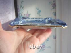 Rare Vintage Jamie Stuart Scotch Whisky Blue on White Willow Pattern Ashtray