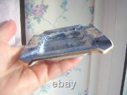 Rare Vintage Jamie Stuart Scotch Whisky Blue on White Willow Pattern Ashtray