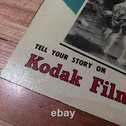 Rare Vintage Kodak Camera Film Cardboard Point Of Sale Advertising Sign
