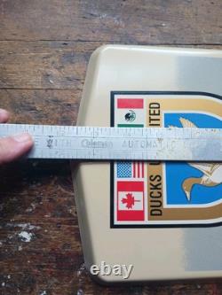 Rare Vintage Large Ducks Unlimited Metal Advertising Thermometer 24 By 8