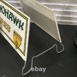 Rare Vintage MOHAWK TIRES Metal Advertising Tire Gas Station Display Sign