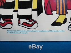 Rare Vintage Mcdonald's McKids McDonaldland Characters Advertising Sign 1987