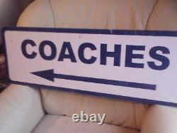 Rare Vintage Metal Coaches Sigh, Parking/man Cave Item, Used