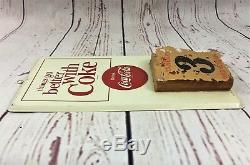 Rare Vintage Metal Diet Coke Tear-away Calendar Soda Coca Cola Advertising