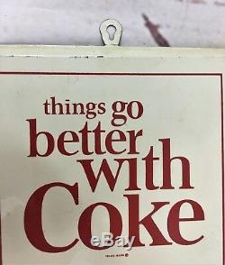 Rare Vintage Metal Diet Coke Tear-away Calendar Soda Coca Cola Advertising