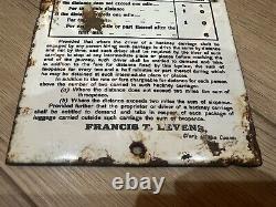 Rare Vintage N. Bromsgrove Urban Council Hackney Carriage Fare Enamel Sign Horses