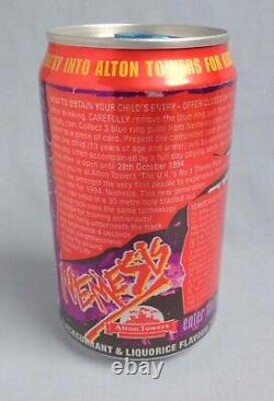 Rare Vintage Nemesis Alton Towers Empty Drinks Can From 1994 Made By Coca Cola