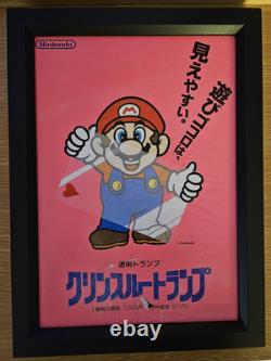 Rare Vintage Nintendo Playing Card Advertising Pamphlet Professional Framed
