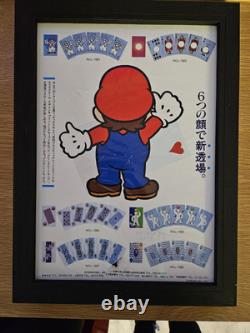 Rare Vintage Nintendo Playing Card Advertising Pamphlet Professional Framed
