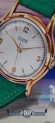 Rare Vintage Nivada Watches Point Of Sale Shop Counter Display Card 1950's