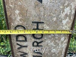 Rare Vintage Obsolte MID Wales. Powys Double Sided Road Sign