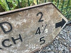 Rare Vintage Obsolte MID Wales. Powys Double Sided Road Sign