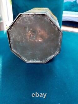 Rare Vintage Octagonal Tin With Spinner Game And Racing Cars 1930's
