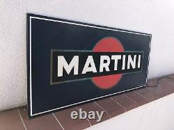 Rare Vintage Old Original 50s Martini Hard Board Not Enamel Sign Large