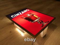 Rare Vintage Old Original 60s Cinzano Light Sign Not Enamel