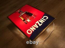 Rare Vintage Old Original 60s Cinzano Light Sign Not Enamel