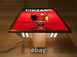 Rare Vintage Old Original 60s Cinzano Light Sign Not Enamel