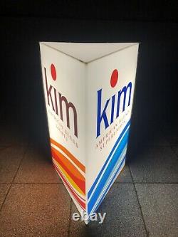 Rare Vintage Old Original 70s KIM Cigarettes Light Sign Box Not Enamel