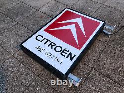 Rare Vintage Old Original CITROEN Cars Garage Advertising Light Sign Not Enamel