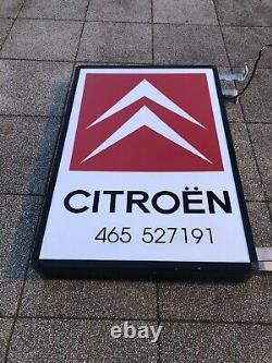 Rare Vintage Old Original CITROEN Cars Garage Advertising Light Sign Not Enamel