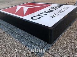 Rare Vintage Old Original CITROEN Cars Garage Advertising Light Sign Not Enamel