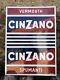 Rare Vintage Old Original Cinzano Spumanti Heavy Enamel Sign Large, Martini