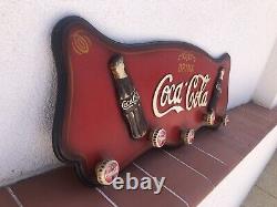 Rare Vintage Old Original Coca Cola Wooden Clothes Hanger Sign Not Enamel