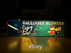 Rare Vintage Old Original Gauloises Blondes Cigarettes Light Sign Not Enamel